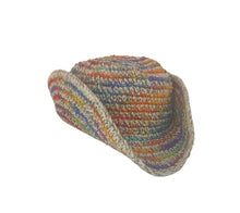 Load image into Gallery viewer, Crochet Hat Rainbow Girl White Base - Sababa Hemp