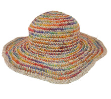 Load image into Gallery viewer, Rainbow Girl Large Brim White Base 