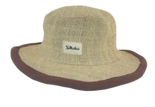 Load image into Gallery viewer, Hemp Hat Classic Design white Color with brown border - Sababa Hemp