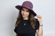 Load image into Gallery viewer, Crochet Hat Rainbow Girl Purple  Base - Sababa Hemp