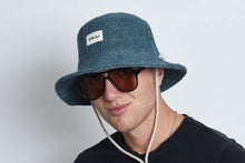 Load image into Gallery viewer, Bucket Earth Wave Grey Blue   Hemp Hat