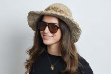 Load image into Gallery viewer, Crochet Smiley Morning Natural Flowers  Hemp &amp; Cotton Hat