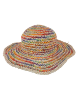 Load image into Gallery viewer, Rainbow Girl Large Brim White Base 