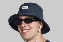 Load image into Gallery viewer, Bucket Earth Wave Blue  Hemp Hat