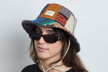 Load image into Gallery viewer, Bucket Earth Wave Patch Work  Hemp&amp;Cotton Hat