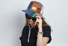 Load image into Gallery viewer, Bucket Earth Wave Patch Work  Hemp&amp;Cotton Hat