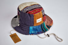 Load image into Gallery viewer, Bucket Earth Wave Patch Work  Hemp&amp;Cotton Hat - Sababa Hemp