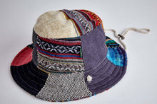 Load image into Gallery viewer, Bucket Earth Wave Patch Work  Hemp&amp;Cotton Hat - Sababa Hemp