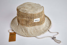 Load image into Gallery viewer, Bucket Earth Wave Cruiser White Natural  Hemp Hat - Sababa Hemp