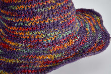 Load image into Gallery viewer, Crochet Hat Rainbow Girl Purple  Base - Sababa Hemp