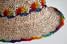 Load image into Gallery viewer, Crochet Smiley Morning Rainbow Flowers  Hemp &amp; Cotton Hat - Sababa Hemp