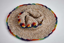 Load image into Gallery viewer, Crochet Smiley Morning Rainbow Flowers  Hemp &amp; Cotton Hat - Sababa Hemp