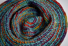 Load image into Gallery viewer, Crochet Hat Rainbow Girl Turquoise Base - Sababa Hemp