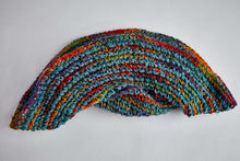 Load image into Gallery viewer, Crochet Hat Rainbow Girl Turquoise Base - Sababa Hemp