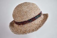 Load image into Gallery viewer, Crochet Hat Silk Line  White Hemp Cotton - Sababa Hemp