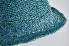 Load image into Gallery viewer, Crochet Hat Garden Lady Turquoise - Sababa Hemp