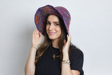 Load image into Gallery viewer, Crochet Hat Rainbow Girl Purple  Base - Sababa Hemp