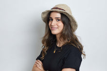 Load image into Gallery viewer, Crochet Hat Silk Line  White Hemp Cotton - Sababa Hemp