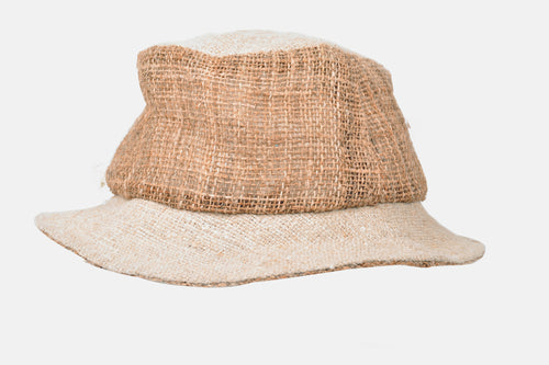 Hemp Hat Bucket Cruiser Design  White/Natural  Color - Sababa Hemp