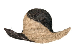 Nature Lady Spiral   - pure Hemp Hat coffe and Natural - Sababa Hemp
